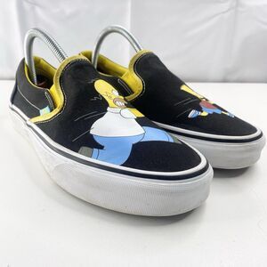 Vans X Simpsons Men’s 7.5 Homer & Bart Slip On Skater Shoes Sneakers Homer Bart